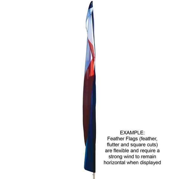 3' x 10' Custom Single Reverse Feather Flag - 3' x 10' Custom Single Reverse Feather Flag - Image 2 of 4