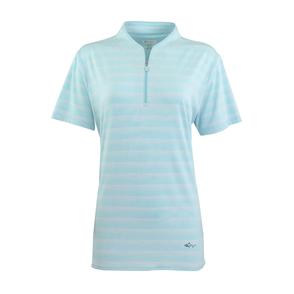 Women's Greg Norman LAB Stripe Polo - Women's Greg Norman LAB Stripe Polo - Image 8 of 15