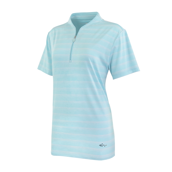 Women's Greg Norman LAB Stripe Polo - Women's Greg Norman LAB Stripe Polo - Image 9 of 15