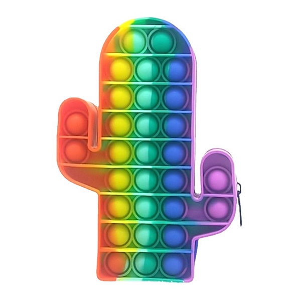 Cactus Shape Silicone Push Pop Bubble Toy Pencil Case - Cactus Shape Silicone Push Pop Bubble Toy Pencil Case - Image 6 of 6