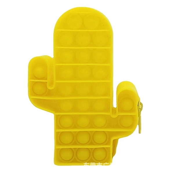Cactus Shape Silicone Push Pop Bubble Toy Pencil Case - Cactus Shape Silicone Push Pop Bubble Toy Pencil Case - Image 1 of 6