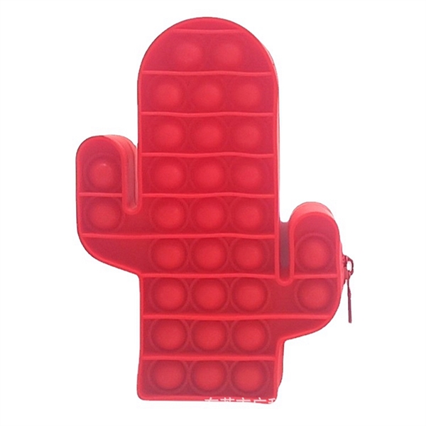 Cactus Shape Silicone Push Pop Bubble Toy Pencil Case - Cactus Shape Silicone Push Pop Bubble Toy Pencil Case - Image 2 of 6