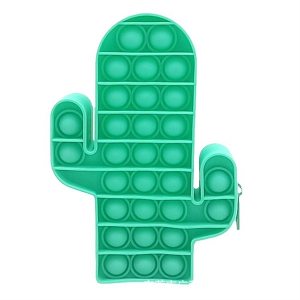 Cactus Shape Silicone Push Pop Bubble Toy Pencil Case - Cactus Shape Silicone Push Pop Bubble Toy Pencil Case - Image 3 of 6