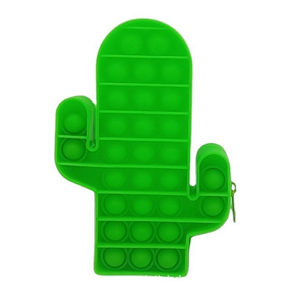 Cactus Shape Silicone Push Pop Bubble Toy Pencil Case - Cactus Shape Silicone Push Pop Bubble Toy Pencil Case - Image 5 of 6