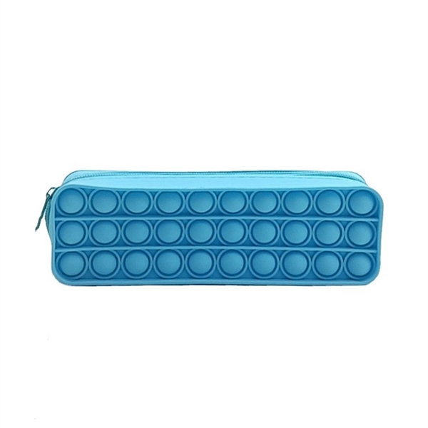 Square Shape Silicone Push Pop Bubble Toy Pencil Case - Square Shape Silicone Push Pop Bubble Toy Pencil Case - Image 1 of 8