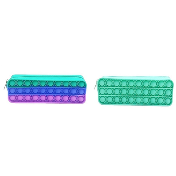 Square Shape Silicone Push Pop Bubble Toy Pencil Case - Square Shape Silicone Push Pop Bubble Toy Pencil Case - Image 2 of 8