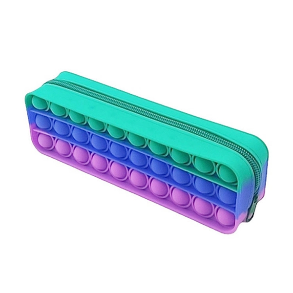 Square Shape Silicone Push Pop Bubble Toy Pencil Case - Square Shape Silicone Push Pop Bubble Toy Pencil Case - Image 3 of 8