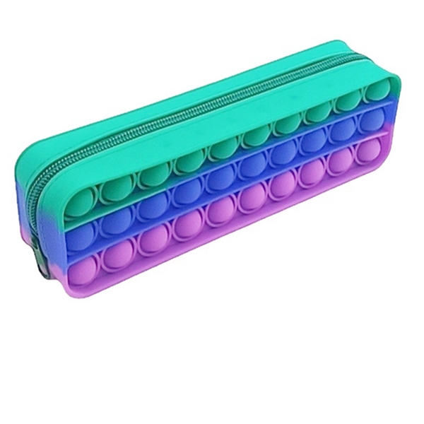 Square Shape Silicone Push Pop Bubble Toy Pencil Case - Square Shape Silicone Push Pop Bubble Toy Pencil Case - Image 5 of 8