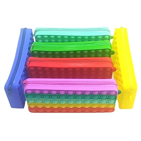 Large Capacity Square Push Pop Bubble Toy Pencil Case - Large Capacity Square Push Pop Bubble Toy Pencil Case - Image 5 of 6