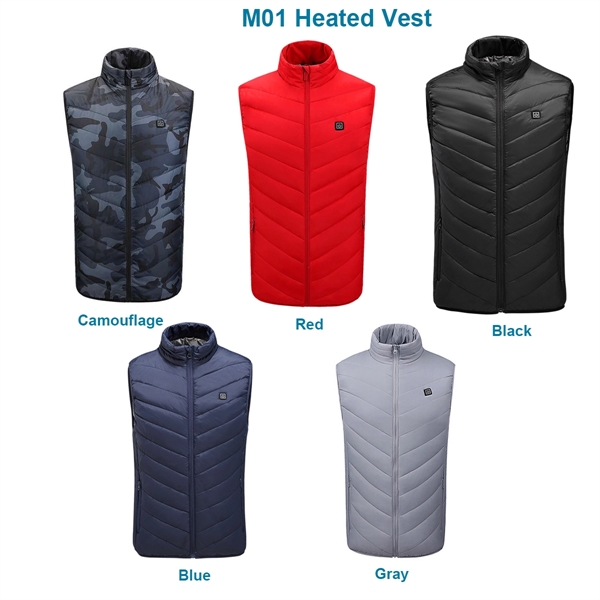 9 Heating Zones USB Unisex Heated Vest - 9 Heating Zones USB Unisex Heated Vest - Image 1 of 6