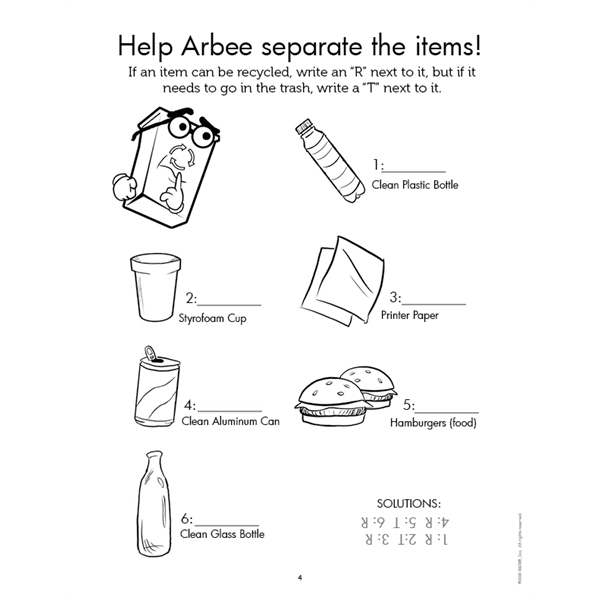 Recycling Imprintable Coloring Book - Recycling Imprintable Coloring Book - Image 3 of 7