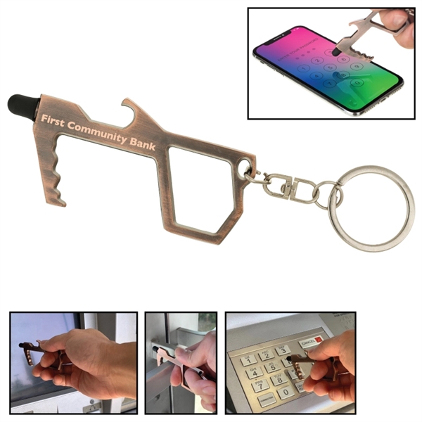 Clearance! Sanitary Door Key w/Stylus Tip & Bottle Opener