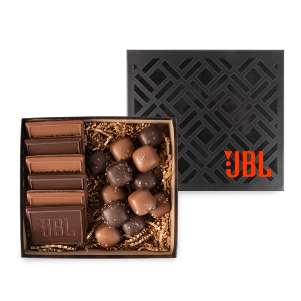 Custom 6 Piece Cookie and Confection Gift Box with Sea Salt Caramel