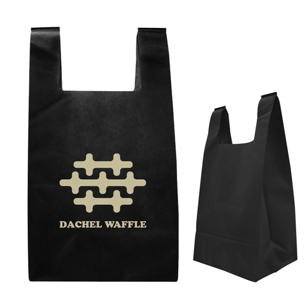 Reusable T-Shirt Style Non-Woven Tote Bag - Reusable T-Shirt Style Non-Woven Tote Bag - Image 2 of 10