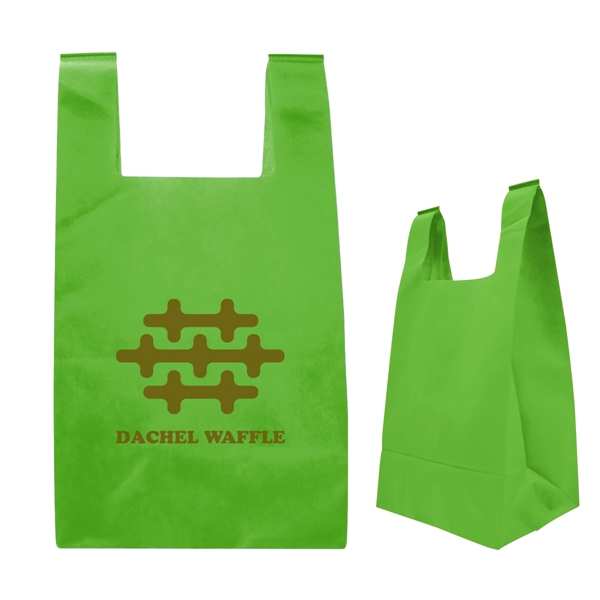 Reusable T-Shirt Style Non-Woven Tote Bag - Reusable T-Shirt Style Non-Woven Tote Bag - Image 4 of 10