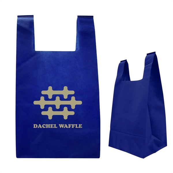 Reusable T-Shirt Style Non-Woven Tote Bag - Reusable T-Shirt Style Non-Woven Tote Bag - Image 8 of 10