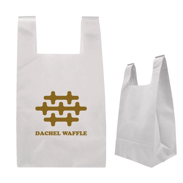 Reusable T-Shirt Style Non-Woven Tote Bag - Reusable T-Shirt Style Non-Woven Tote Bag - Image 10 of 10