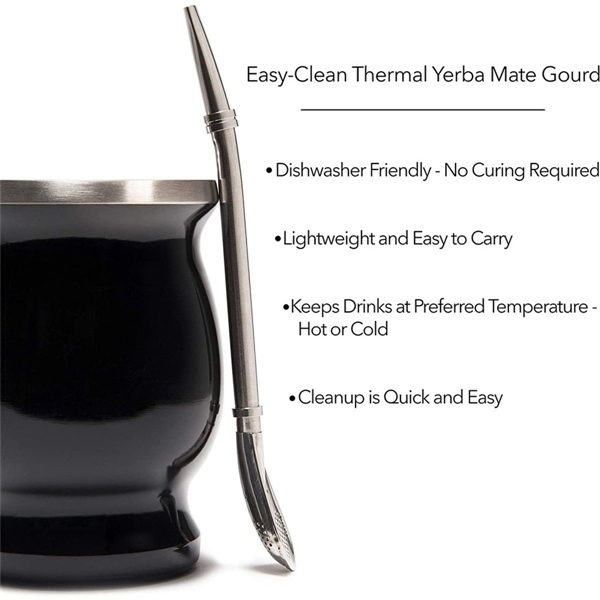 8 Oz Yerba Mate Gourd Cup - 8 Oz Yerba Mate Gourd Cup - Image 4 of 5