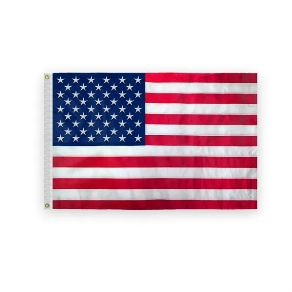 USA Flag Embroidered 12" x 18" - 2.5' x 4' - USA Flag Embroidered 12" x 18" - 2.5' x 4' - Image 4 of 5