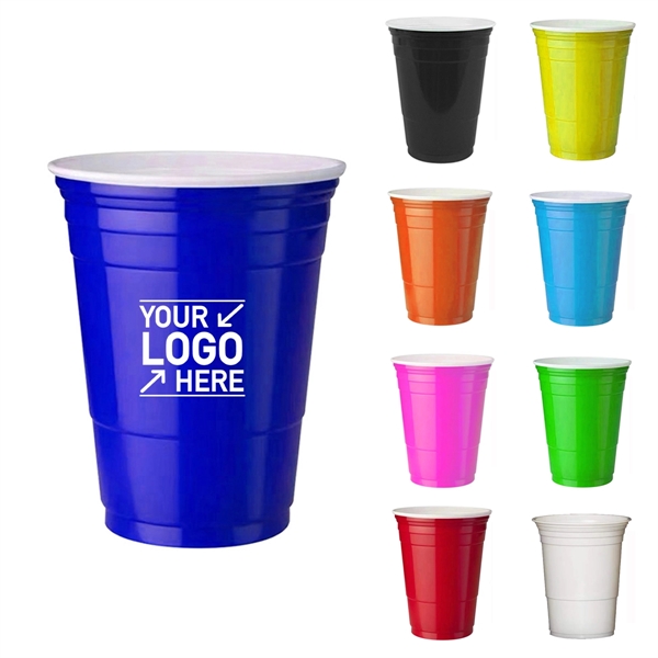 16 oz. Two Tone Disposable Party Cup - 16 oz. Two Tone Disposable Party Cup - Image 0 of 10