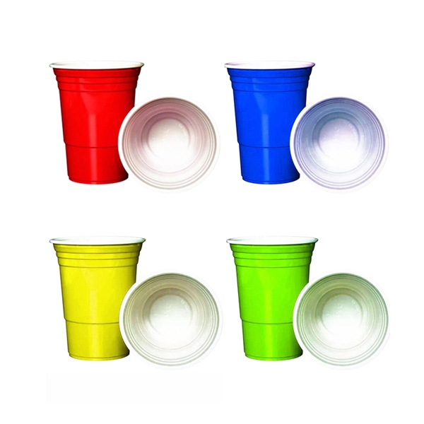 16 oz. Two Tone Disposable Party Cup - 16 oz. Two Tone Disposable Party Cup - Image 9 of 10