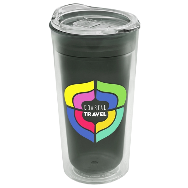 Clear Tumbler with Colored Lid - 18 oz.