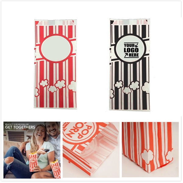 Greaseproof Paper Popcorn Bags - Greaseproof Paper Popcorn Bags - Image 0 of 2