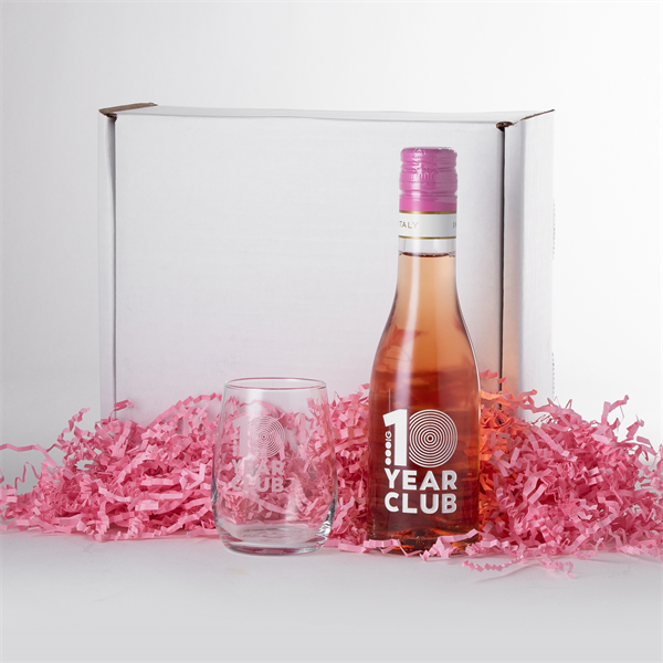 Wine Kit with Mini Rose Bottle & Stemless Taster - Wine Kit with Mini Rose Bottle & Stemless Taster - Image 0 of 1