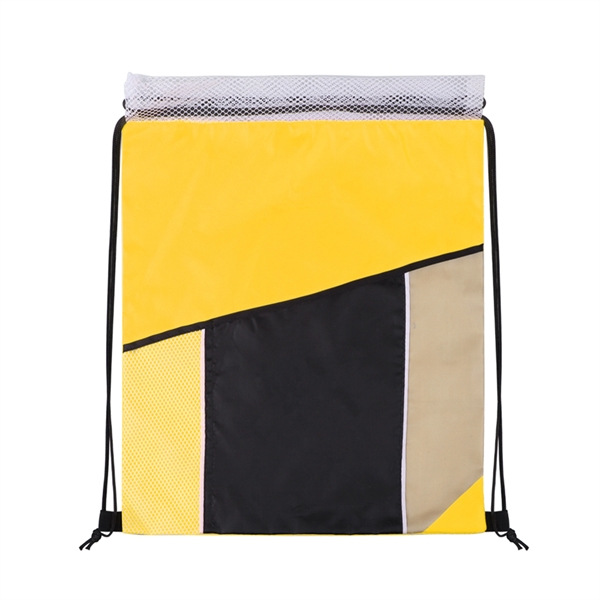 Two Tone Waterproof Mesh Cinch Bag - Two Tone Waterproof Mesh Cinch Bag - Image 10 of 11