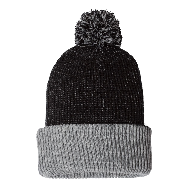 Sportsman 12" Speckled Pom-Pom Cuffed Beanie - Sportsman 12" Speckled Pom-Pom Cuffed Beanie - Image 1 of 15