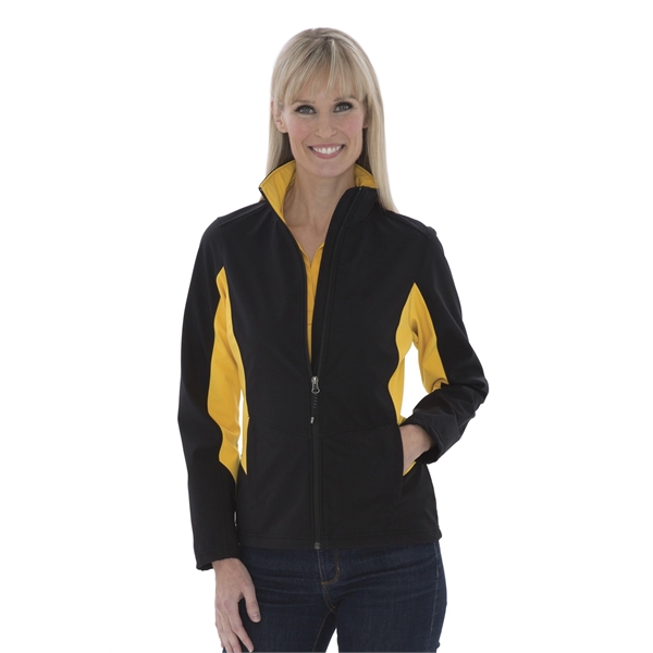 COAL HARBOUR® EVERYDAY COLOUR BLOCK SOFT SHELL LADIES' JACKE - COAL HARBOUR® EVERYDAY COLOUR BLOCK SOFT SHELL LADIES' JACKE - Image 5 of 5