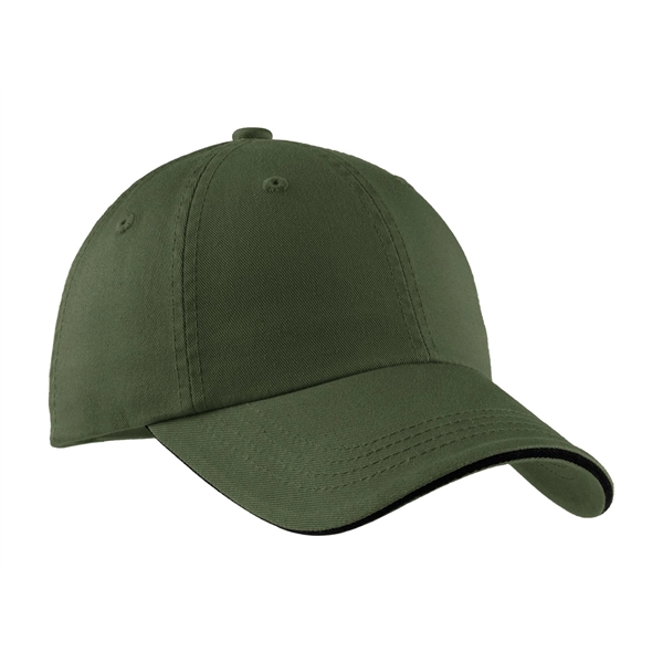 Port Authority Sandwich Bill Cap with Striped Closure. - Port Authority Sandwich Bill Cap with Striped Closure. - Image 11 of 55