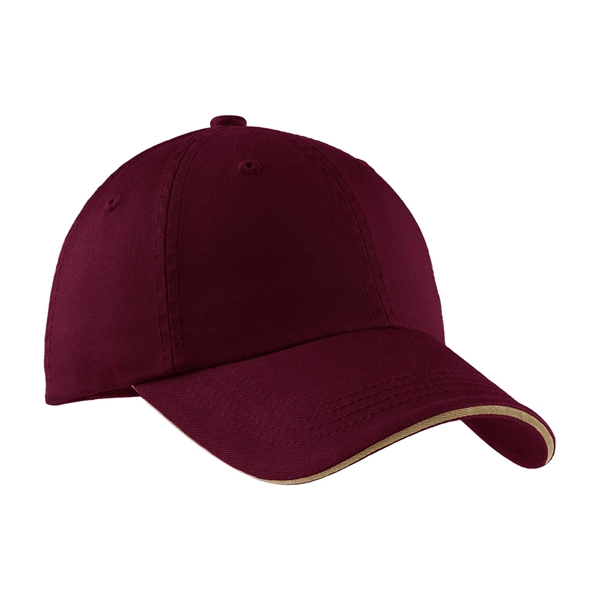 Port Authority Sandwich Bill Cap with Striped Closure. - Port Authority Sandwich Bill Cap with Striped Closure. - Image 8 of 55