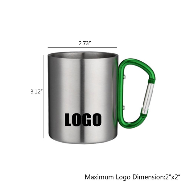 Stainless Steel Cup with  Buckle Hook - Stainless Steel Cup with  Buckle Hook - Image 1 of 1
