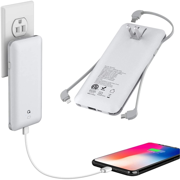 External Battery Pack with Built-in AC Wall Plug - External Battery Pack with Built-in AC Wall Plug - Image 0 of 4