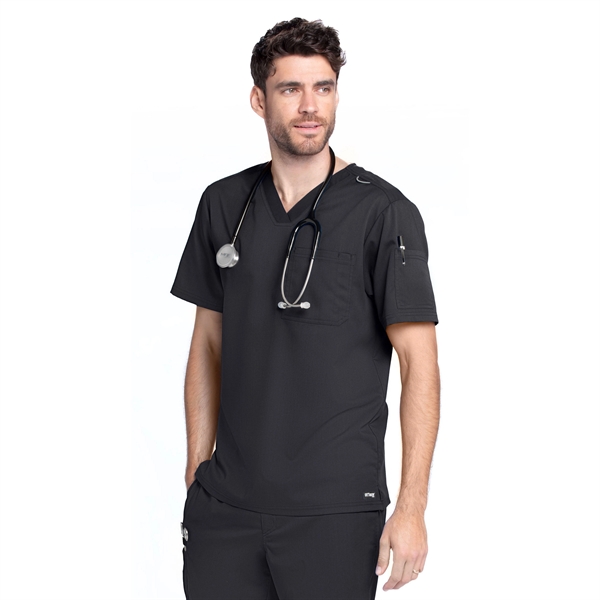 Barco Grey's Anatomy Men's 2-Pocket Evan V-Neck Scrub Top - Barco Grey's Anatomy Men's 2-Pocket Evan V-Neck Scrub Top - Image 0 of 25