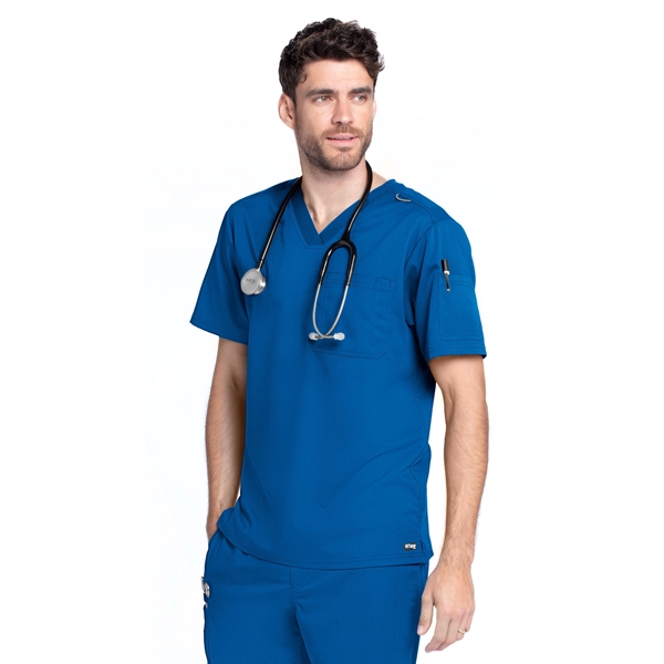 Barco Grey's Anatomy Men's 2-Pocket Evan V-Neck Scrub Top - Barco Grey's Anatomy Men's 2-Pocket Evan V-Neck Scrub Top - Image 3 of 25