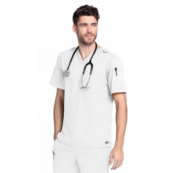 Barco Grey's Anatomy Men's 2-Pocket Evan V-Neck Scrub Top - Barco Grey's Anatomy Men's 2-Pocket Evan V-Neck Scrub Top - Image 6 of 25