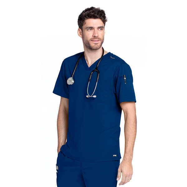 Barco Grey's Anatomy Men's 2-Pocket Evan V-Neck Scrub Top - Barco Grey's Anatomy Men's 2-Pocket Evan V-Neck Scrub Top - Image 9 of 25