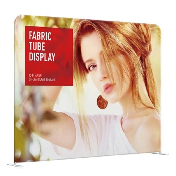 10' Tube Straight Single-Sided Fabric Display with Frame - 10' Tube Straight Single-Sided Fabric Display with Frame - Image 0 of 4