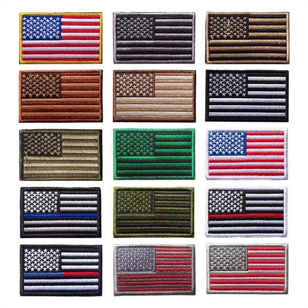 Custom Embroidered USA Flag Patches - Custom Embroidered USA Flag Patches - Image 0 of 6
