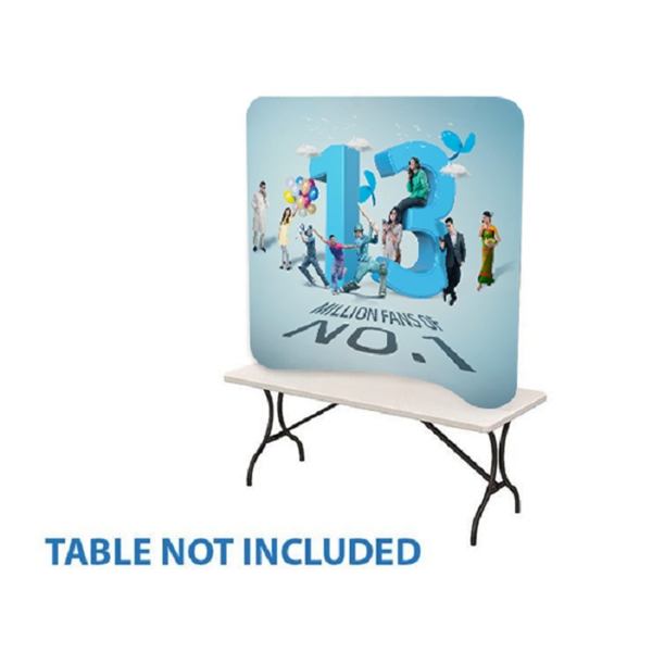 6' Tube Curved Double-Sided Fabric Display with Frame - 6' Tube Curved Double-Sided Fabric Display with Frame - Image 0 of 1