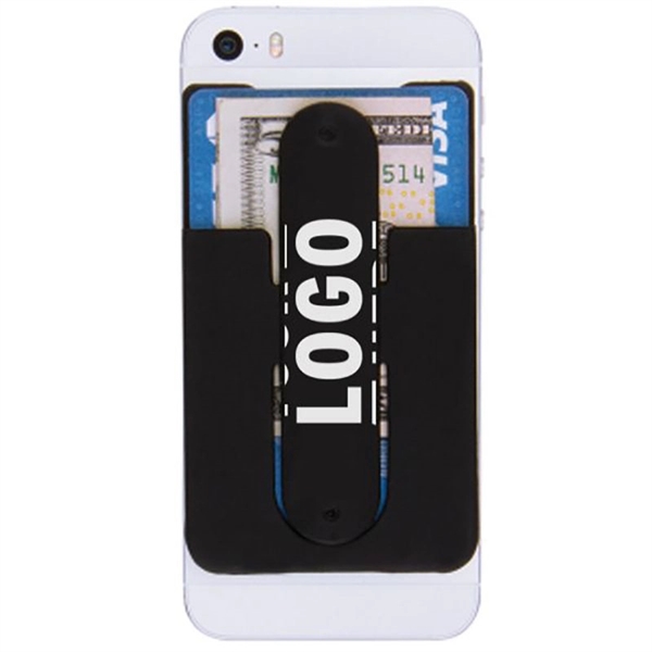 Silicone Phone Wallet With Stand - Silicone Phone Wallet With Stand - Image 1 of 6