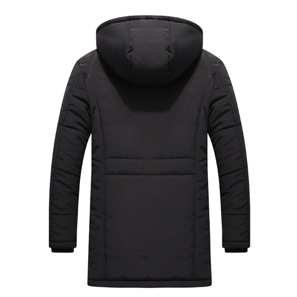 Men's Hooded Warm Coat Winter Parka Jacket - Men's Hooded Warm Coat Winter Parka Jacket - Image 4 of 8