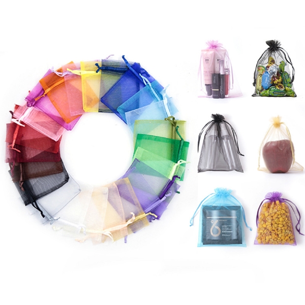 Organza Drawstring Gift Bag Pouch - Organza Drawstring Gift Bag Pouch - Image 0 of 3
