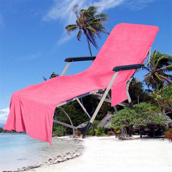 Microfiber Chaise Pool Chair Cover Beach Towel - Microfiber Chaise Pool Chair Cover Beach Towel - Image 2 of 3