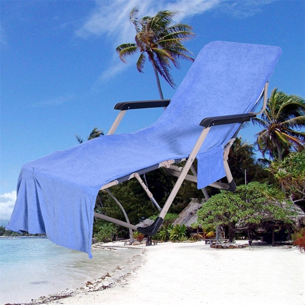 Microfiber Chaise Pool Chair Cover Beach Towel - Microfiber Chaise Pool Chair Cover Beach Towel - Image 3 of 3