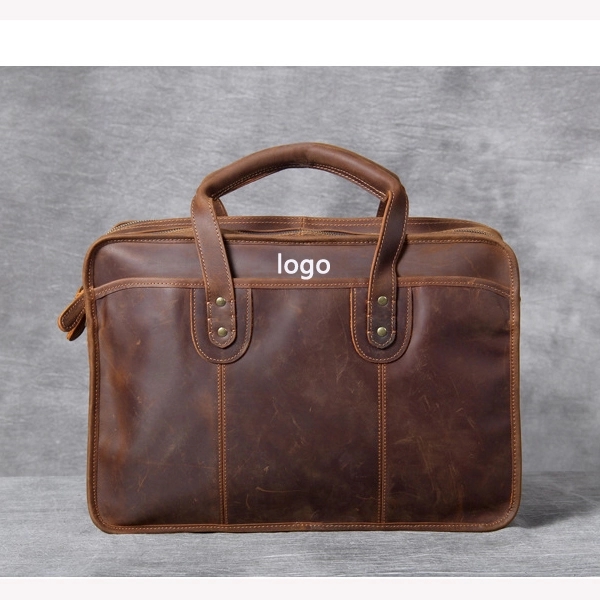 Retro crazy horse leather travel bag laptop to use - Retro crazy horse leather travel bag laptop to use - Image 0 of 7