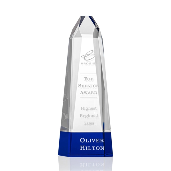 Custom Radiant Obelisk Award - Blue