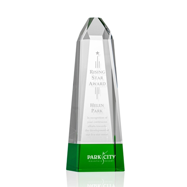 Custom Radiant Obelisk Award - Green